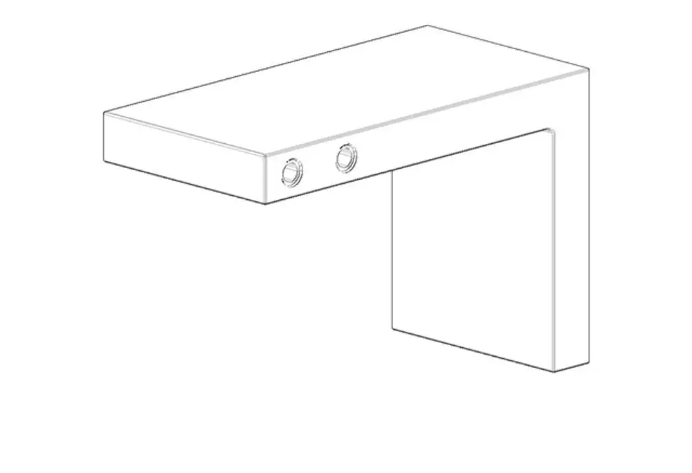 DORNBRACHT Halter für Badetuchhalter und Papierrollenhalter ERSATZTEILE 081798500 45 x 60 x 90 mm Chrom, 081798500-00 Galeriebild 1